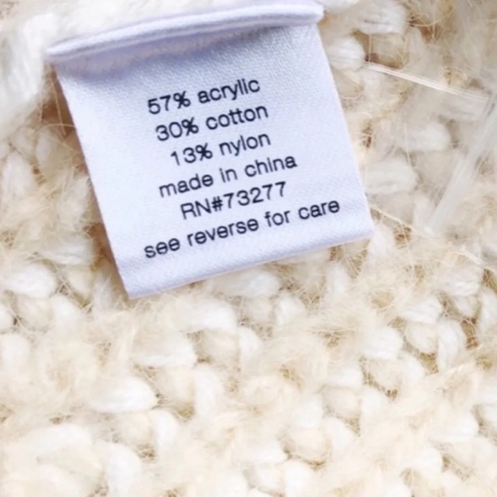 Elizabeth and James Cream Fisherman’s Rib Sweater SIze XXL - Picture 10 of 13